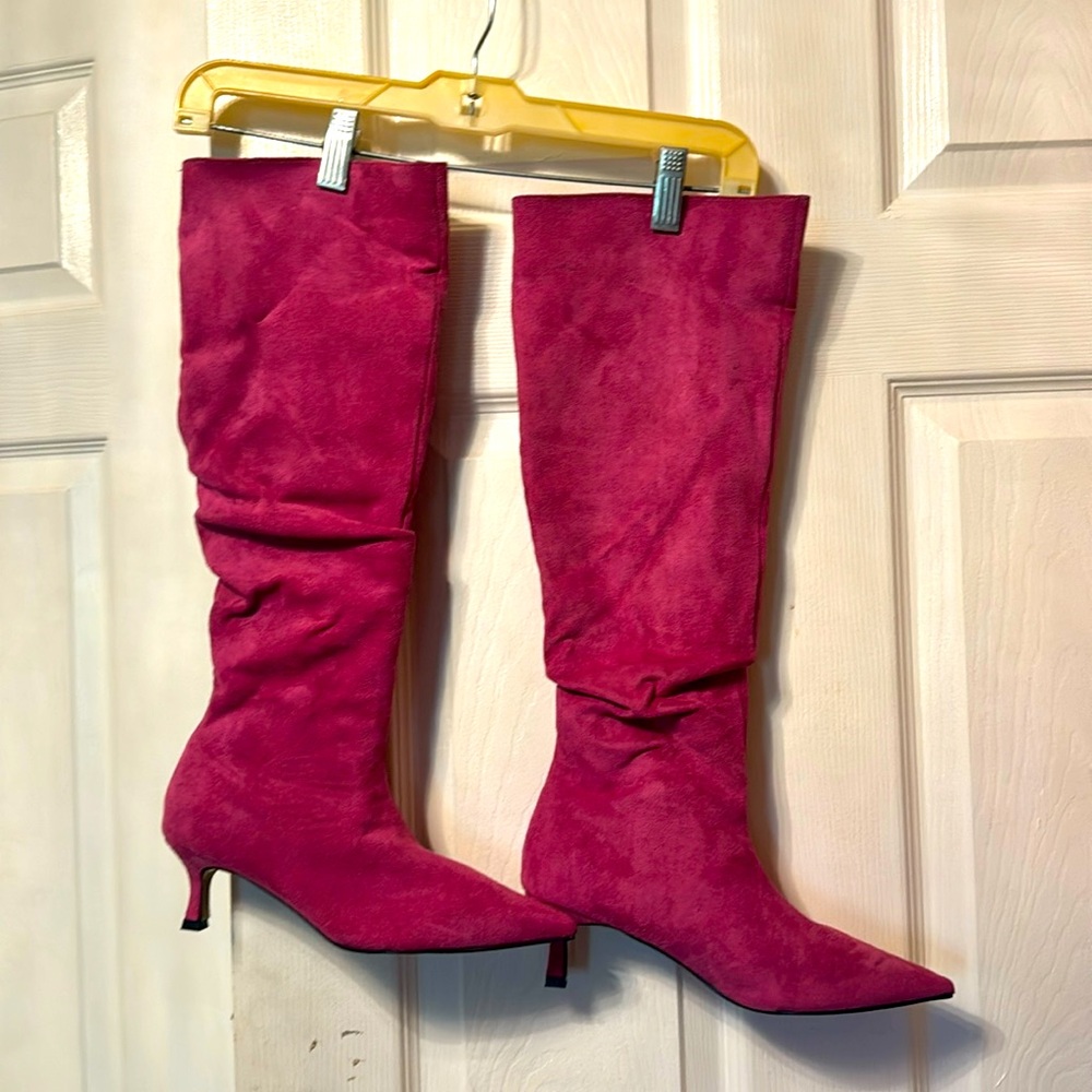 Magenta Knee High Boots 6.5